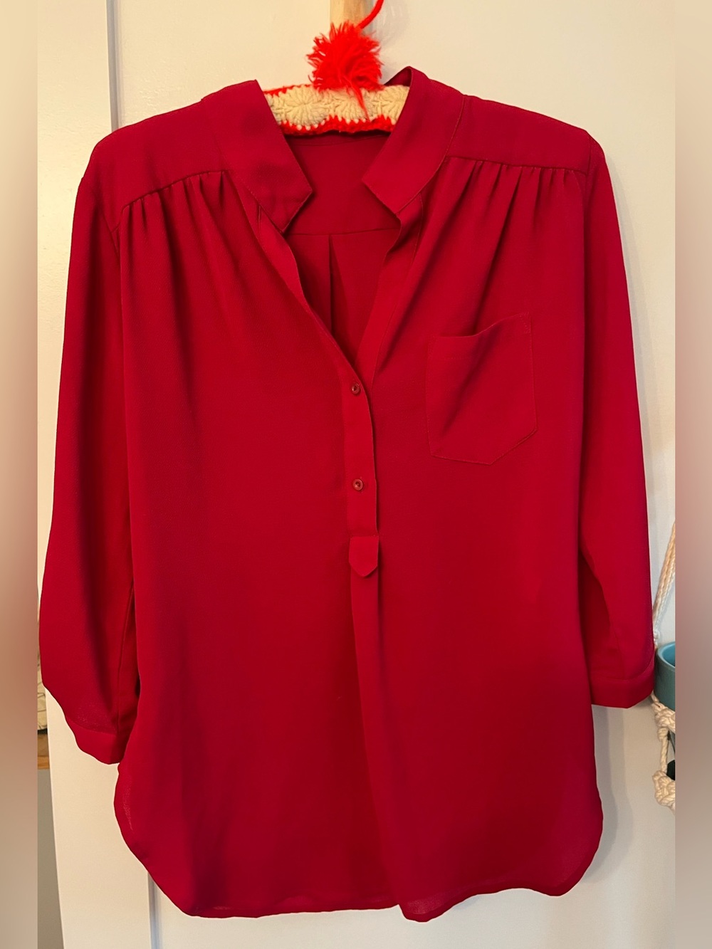 Akira red blouse